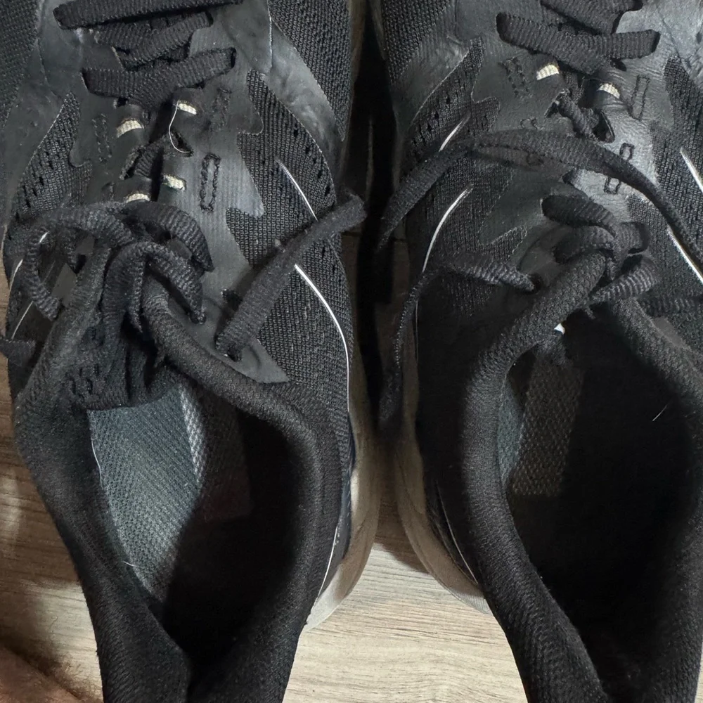 Black and‎ White HOKA Athletic Shoes